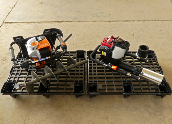 Pfahlramme mieten - mit Honda GX 35